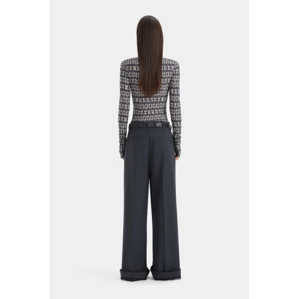 SIR the Label Millie Long Sleeve Top in Tisso Stone | Long Sleeve | Coveti