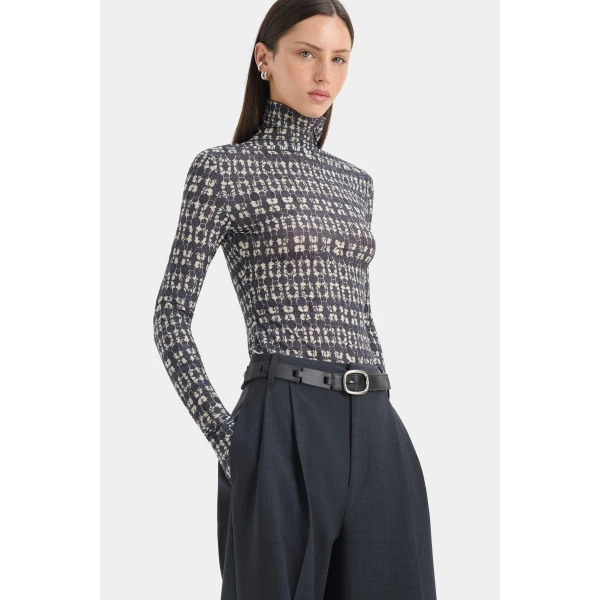 SIR the Label Millie Long Sleeve Top in Tisso Stone | Long Sleeve | Coveti