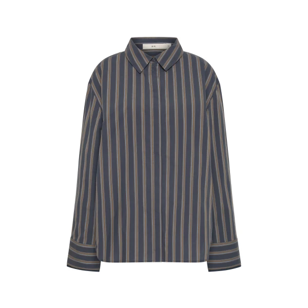 Milo Shirt in Charcoal Stripe