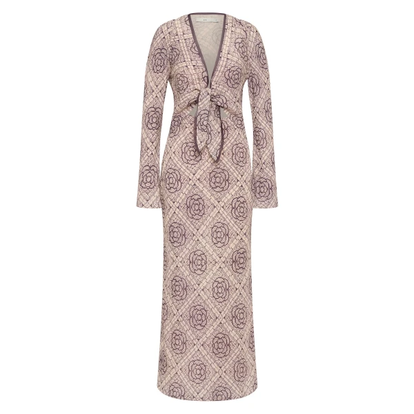 Mireli Scarf Dress in Rose Parquet
