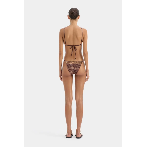 SIR the Label Mireli String Brief in Rose Parquet Plum | Bikini | Coveti