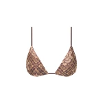 SIR the Label Mireli String Triangle Top in Rose Parquet Plum | Bikini | Coveti