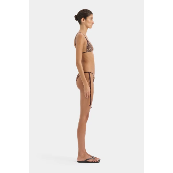 SIR the Label Mireli String Triangle Top in Rose Parquet Plum | Bikini | Coveti