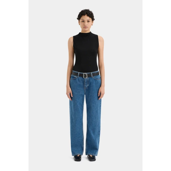 SIR the Label Molinier Leather Belt in Black | Belts | Coveti