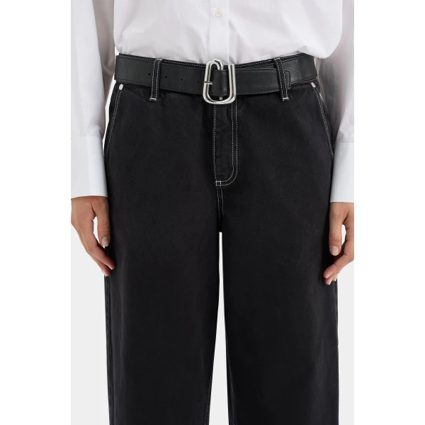 SIR the Label Molinier Leather Belt in Black | Belts | Coveti