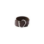 SIR the Label Molinier Narrow Leather Belt in Chocolate | Belts | Coveti