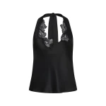 SIR the Label Montparnasse Halter Top in Black | Sleeveless | Coveti