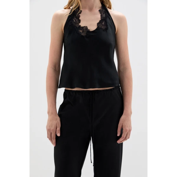 SIR the Label Montparnasse Halter Top in Black | Sleeveless | Coveti
