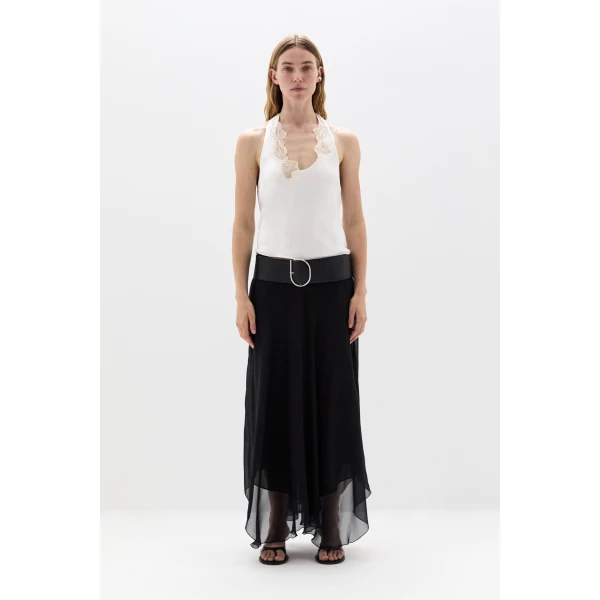 SIR the Label Montparnasse Halter Top in Ivory | Sleeveless | Coveti