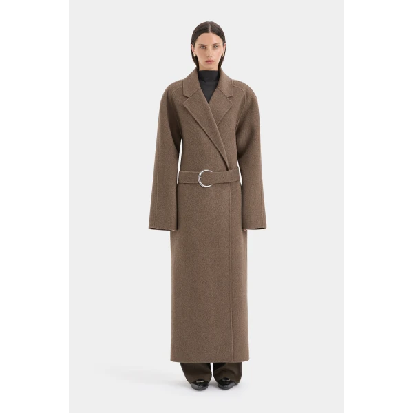 SIR the Label Noah Melton Coat in Cedar | Wool Coat | Coveti