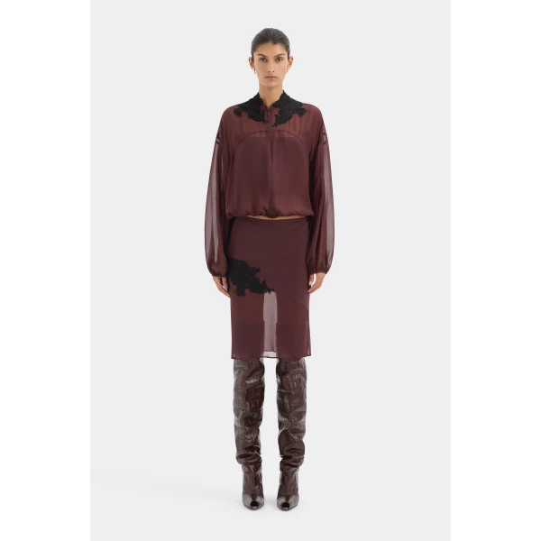 SIR the Label Noria Bomber in Dark Plum | Jackets | Coveti
