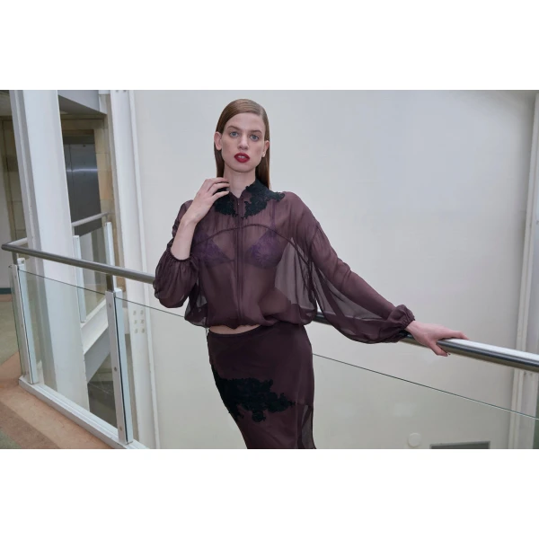SIR the Label Noria Bomber in Dark Plum | Jackets | Coveti