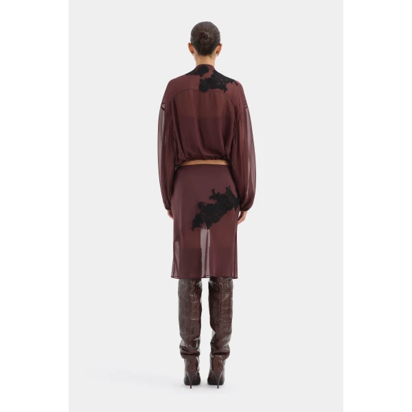 SIR the Label Noria Bomber in Dark Plum | Jackets | Coveti