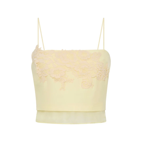 Noria Cropped Cami in Lemon