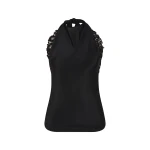 SIR the Label Noria Halter Tie Top in Black | Sleeveless | Coveti