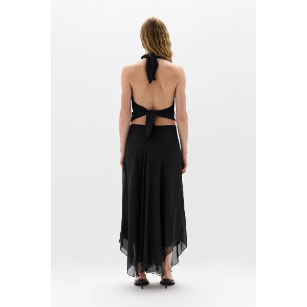 SIR the Label Noria Halter Tie Top in Black | Sleeveless | Coveti