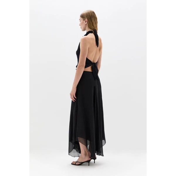 SIR the Label Noria Halter Tie Top in Black | Sleeveless | Coveti