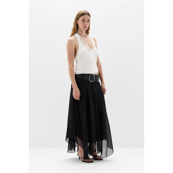 SIR the Label Noria Maxi Skirt in Black | Maxi Skirts | Coveti