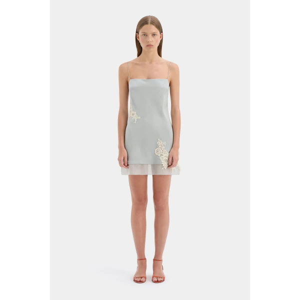 SIR the Label Noria Mini Dress in Powder Blue | Mini Dresses | Coveti