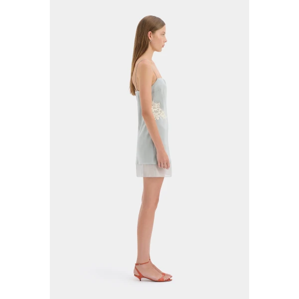 SIR the Label Noria Mini Dress in Powder Blue | Mini Dresses | Coveti