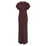 SIR the Label Noria Sleeved Gown in Dark Plum | Evening Gowns | Coveti