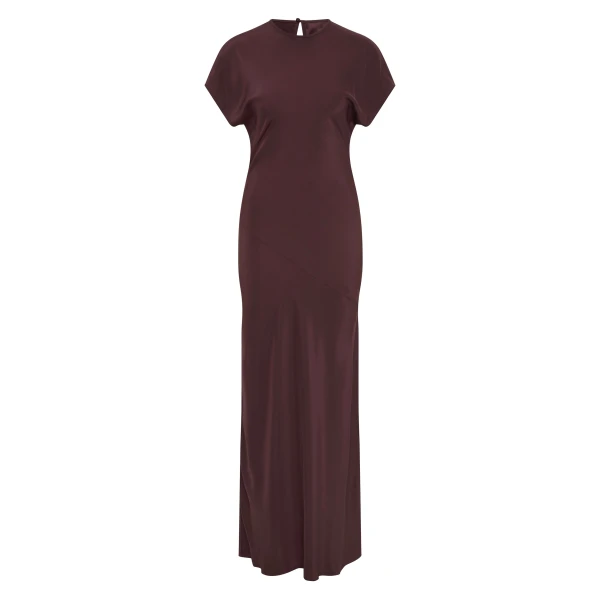 SIR the Label Noria Sleeved Gown in Dark Plum | Evening Gowns | Coveti