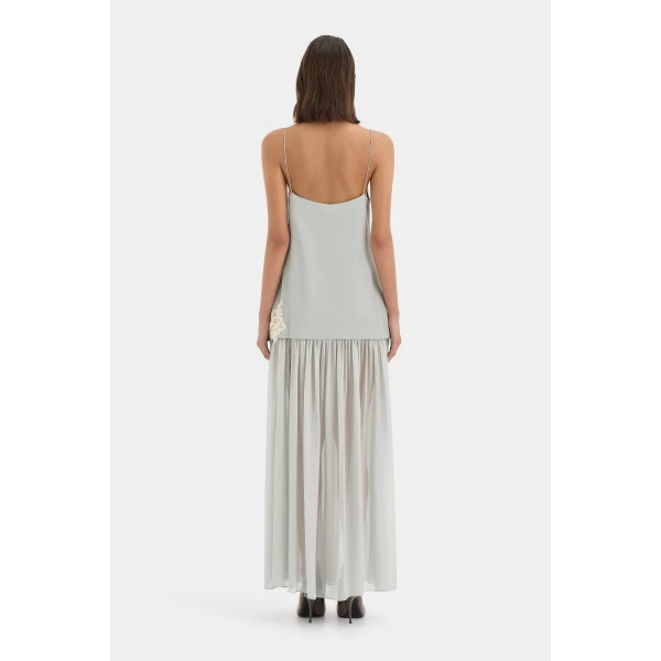 SIR the Label Noria Tiered Gown in Powder Blue | Evening Gowns | Coveti