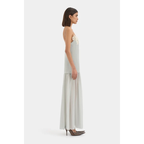 SIR the Label Noria Tiered Gown in Powder Blue | Evening Gowns | Coveti