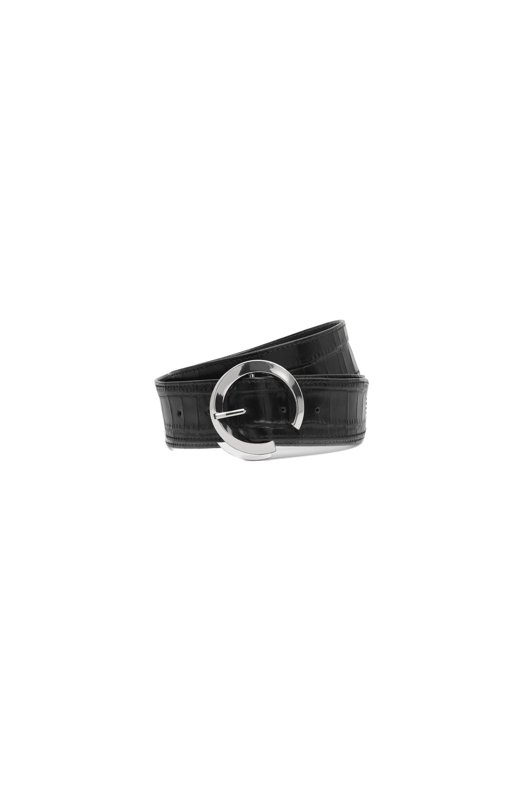 SIR the Label Odeon Leather Belt in Black Croc SIR the Label Odeon Leather Belt in Black Croc | Belts | Coveti