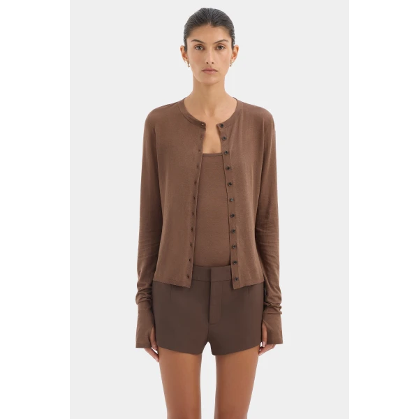 SIR the Label Parco Cardigan Set in Mocha | Cardigan | Coveti