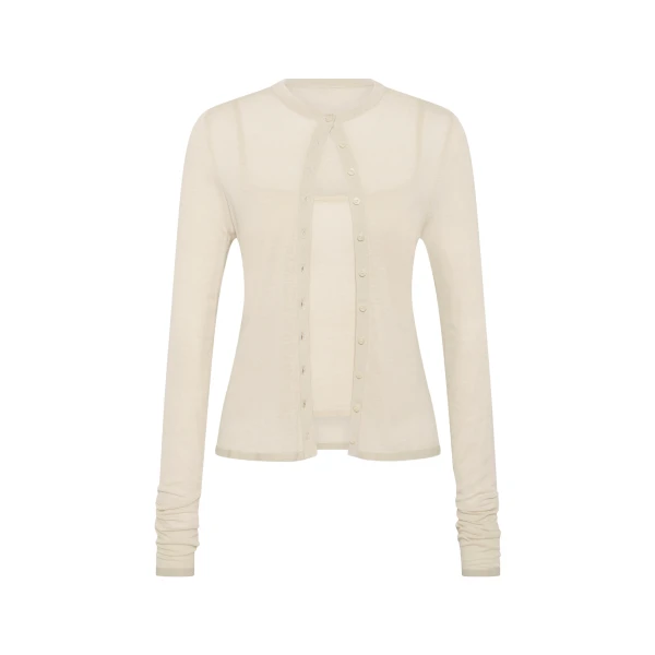 Parco Cardigan Set in Wheat