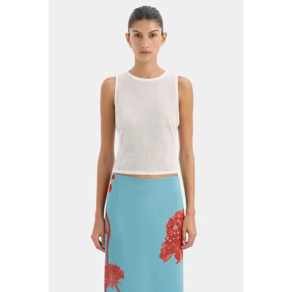 SIR the Label Peregrine Tank in Ivory | Sleeveless | Coveti