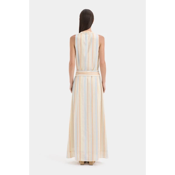 SIR the Label Pernille Scoop Neck Maxi Dress in Sommer Stripe | Maxi Dresses | Coveti