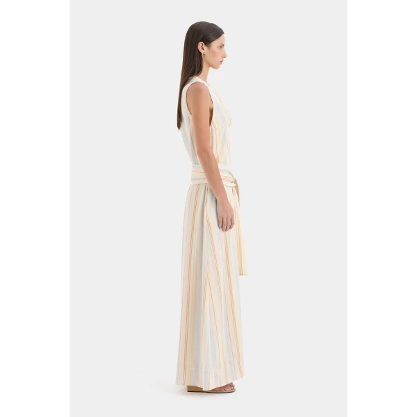 SIR the Label Pernille Scoop Neck Maxi Dress in Sommer Stripe | Maxi Dresses | Coveti