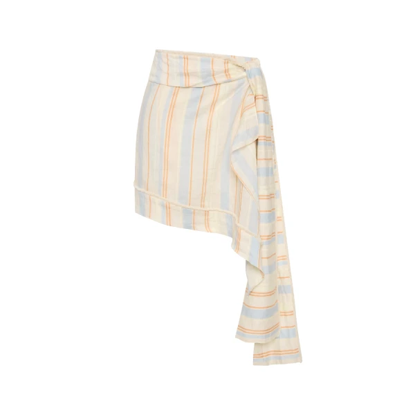 Pernille Wrap Mini Skirt in Sommer Stripe