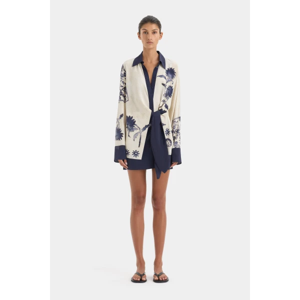 SIR the Label Phillipa Shirt Dress in Eira Midnight | Shirtdress | Coveti