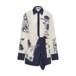 SIR the Label Phillipa Shirt Dress in Eira Midnight | Shirtdress | Coveti