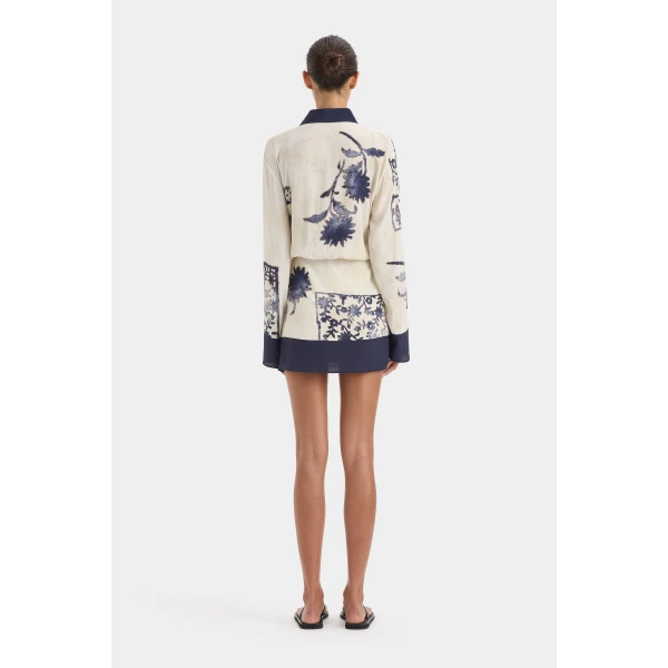 SIR the Label Phillipa Shirt Dress in Eira Midnight | Shirtdress | Coveti