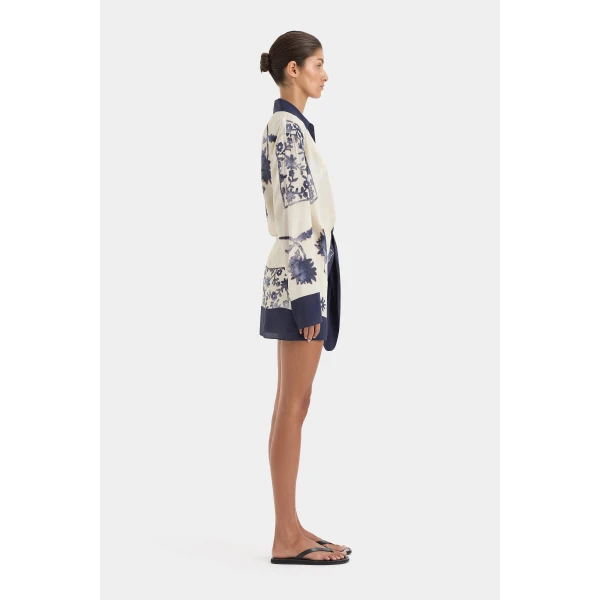SIR the Label Phillipa Shirt Dress in Eira Midnight | Shirtdress | Coveti