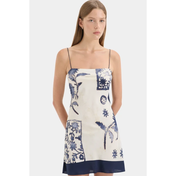 SIR the Label Phillipa Slip Mini Dress in Eira Midnight | Mini Dresses | Coveti