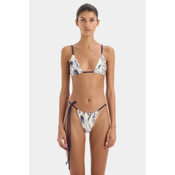 SIR the Label Phillipa String Triangle Top in Eira Midnight | Bikini | Coveti