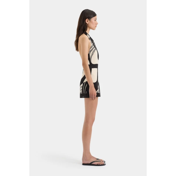 SIR the Label Realisme Wrap Halter Mini Dress in Papier | Mini Dresses | Coveti