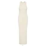 SIR the Label Sabah Cross Back Midi Dress in Ivory | Midi Dresses | Coveti