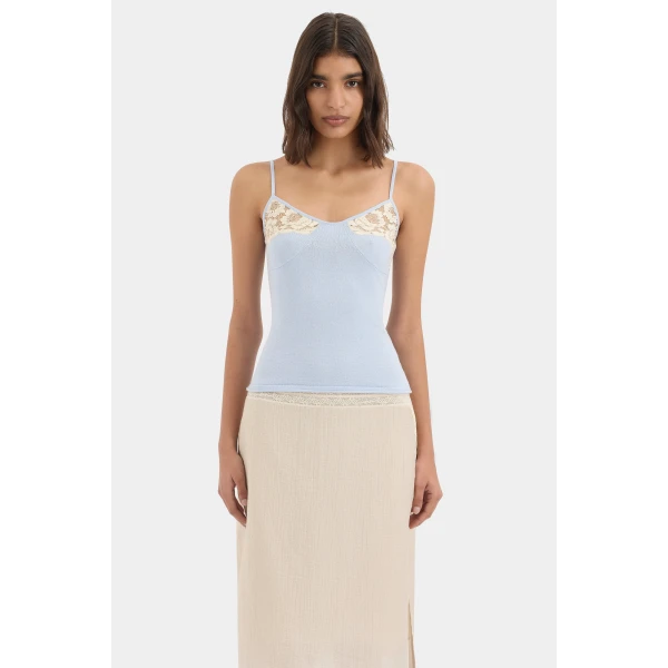 SIR the Label Saeli Cami in Ice Blue | Camisoles | Coveti