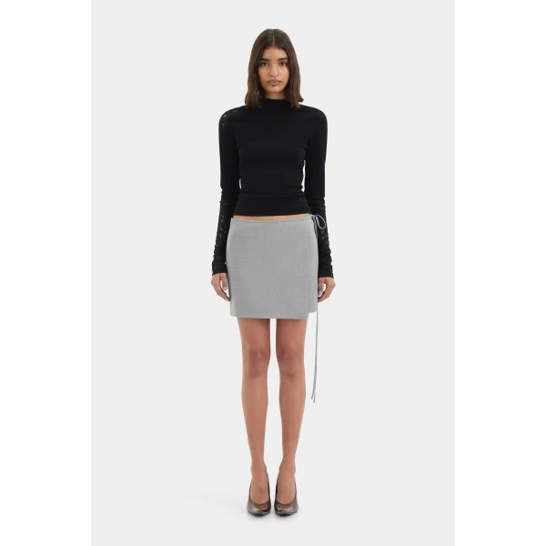 SIR the Label Saeli Long Sleeve Top in Black | Long Sleeve | Coveti