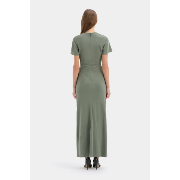 SIR the Label Seameadow Bias Dress in Moss | Maxi Dresses | Coveti