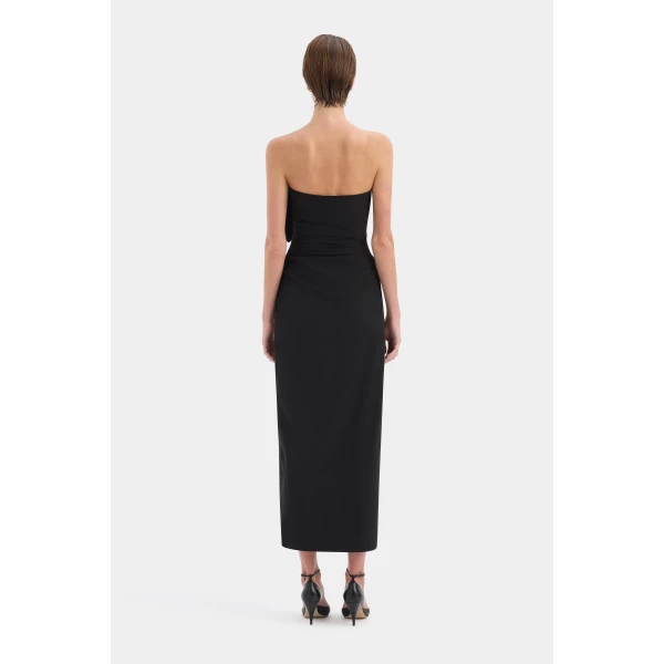 SIR the Label Siella Strapless Gown in Black | Evening Gowns | Coveti