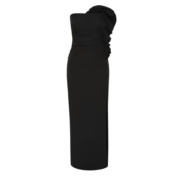Siella Strapless Gown in Black