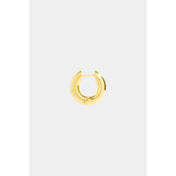 SIR the Label Signature Huggie Earring in Gold | Earrings | Coveti
