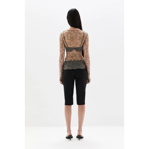SIR the Label Skye Long Sleeve Lace Top in Wisteria Lace | Lace | Coveti